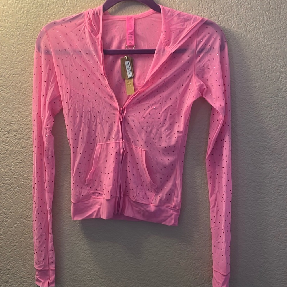 SKIMS Pink Swim Coverup